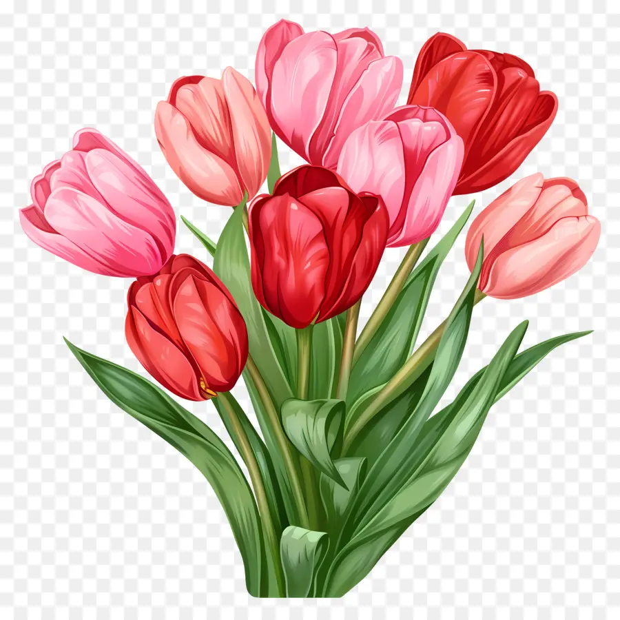 Tulip，Pink Tulips PNG