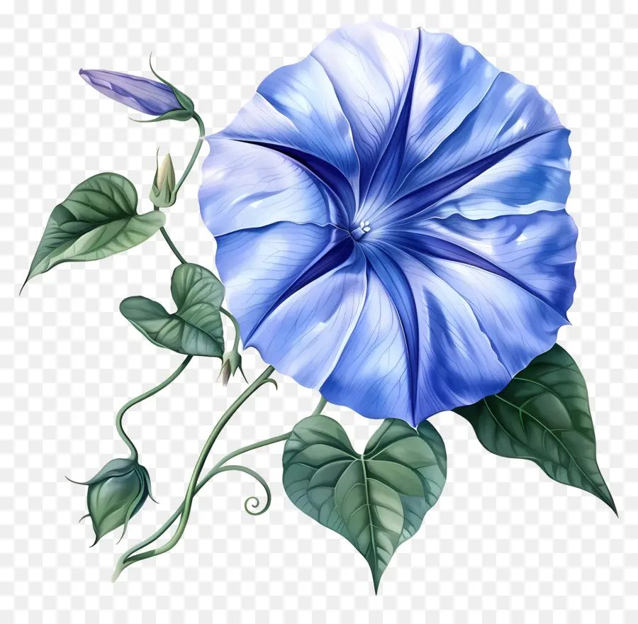 Morning Glory Flower，Blue Morning Glory Flower PNG