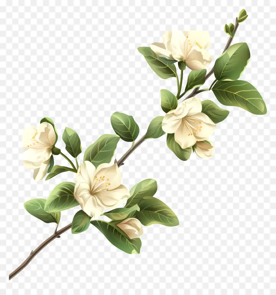 Cream Bunga，Bunga Putih PNG