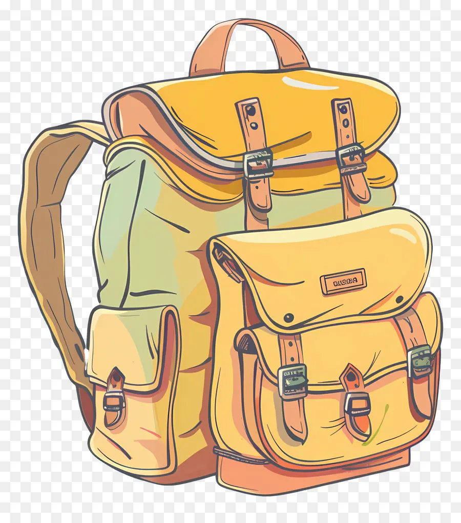 Ransel Perjalanan Besar Kuning，Ransel Kuning PNG