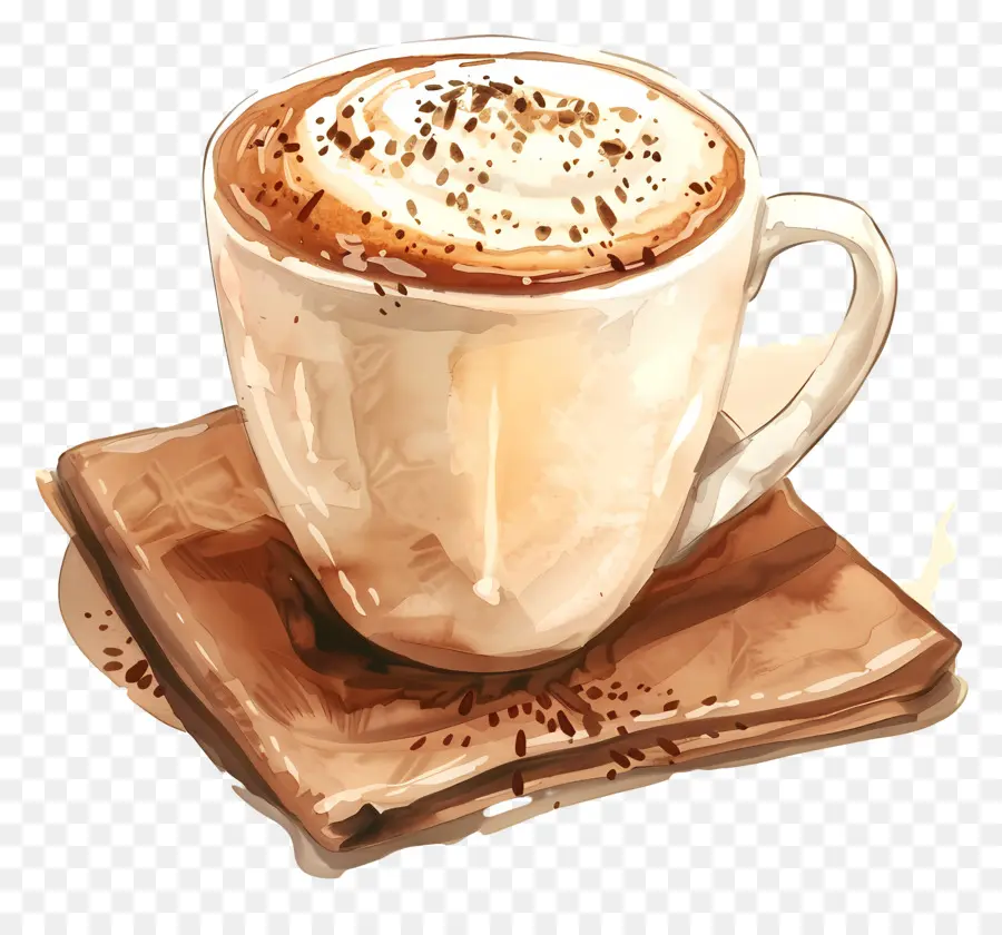 Cappuccino，Cokelat Panas PNG