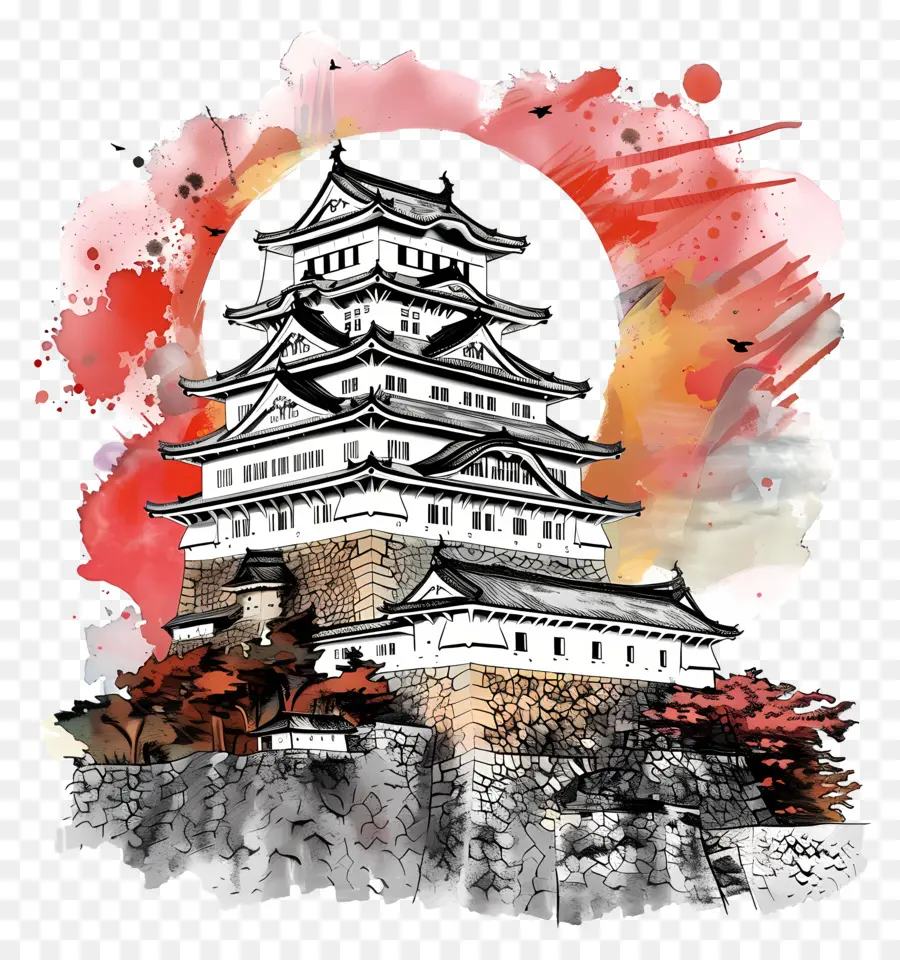 Kastil Himeji，Kastil Jepang PNG