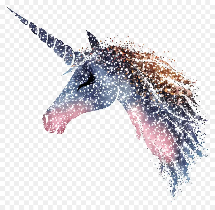 Tanduk Unicorn Berkilauan，Unicorn PNG