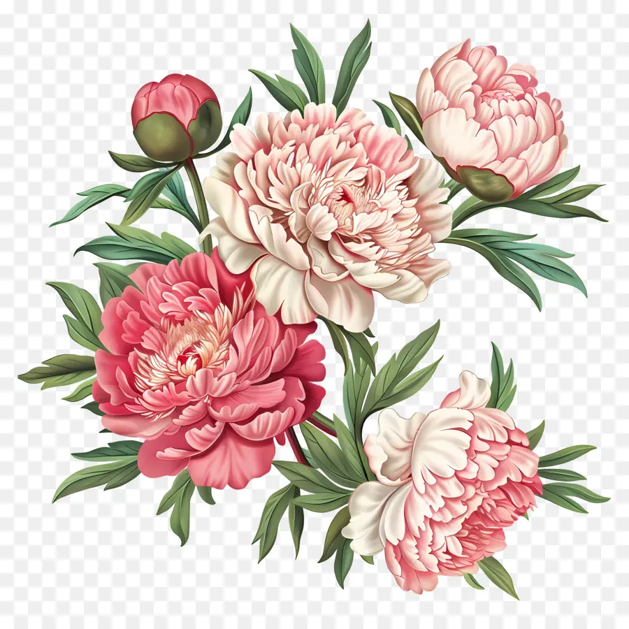 Bunga Peony，Bunga Peoni PNG