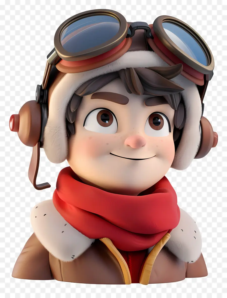 Pilot Kartun 3d，Bocah Kartun PNG