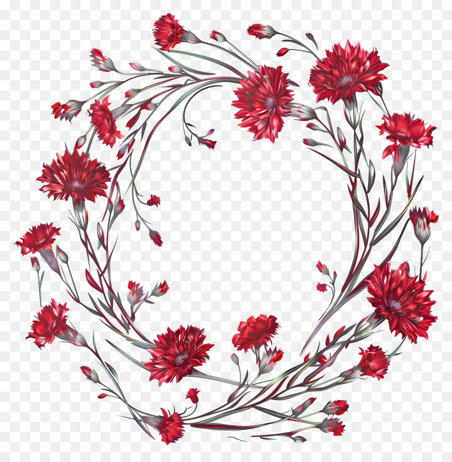 Bunga Jagung Merah，Anyelir Merah PNG