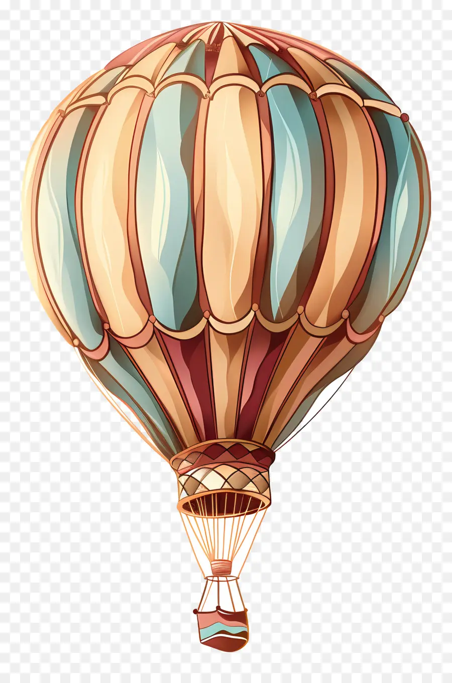 Balon Udara Panas，Desain Vintage PNG