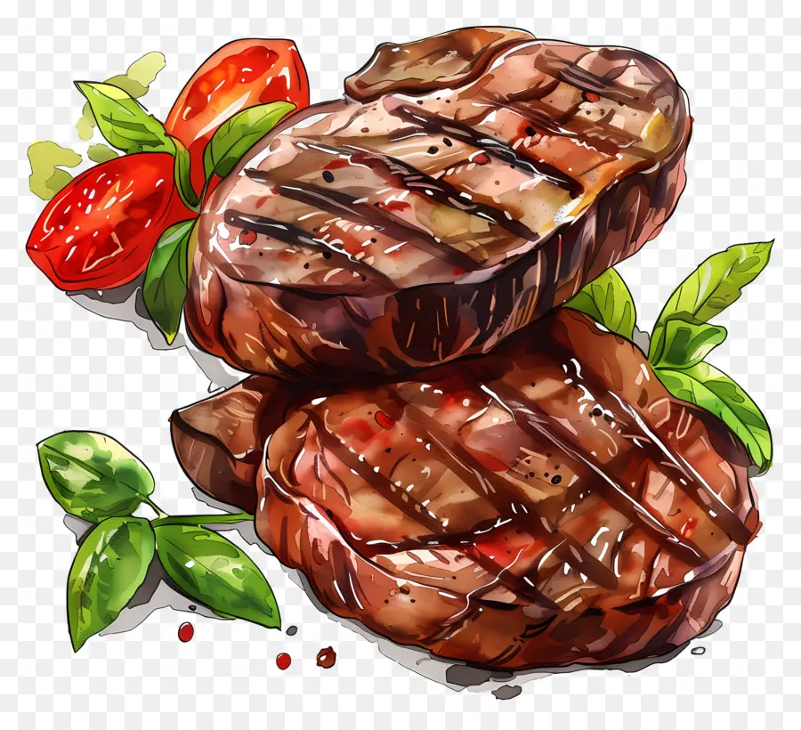 Steak Panggang，Tomat PNG