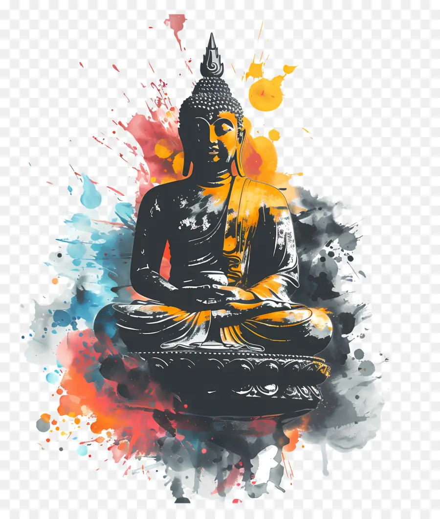 Gautam Buddha，Patung Buddha PNG