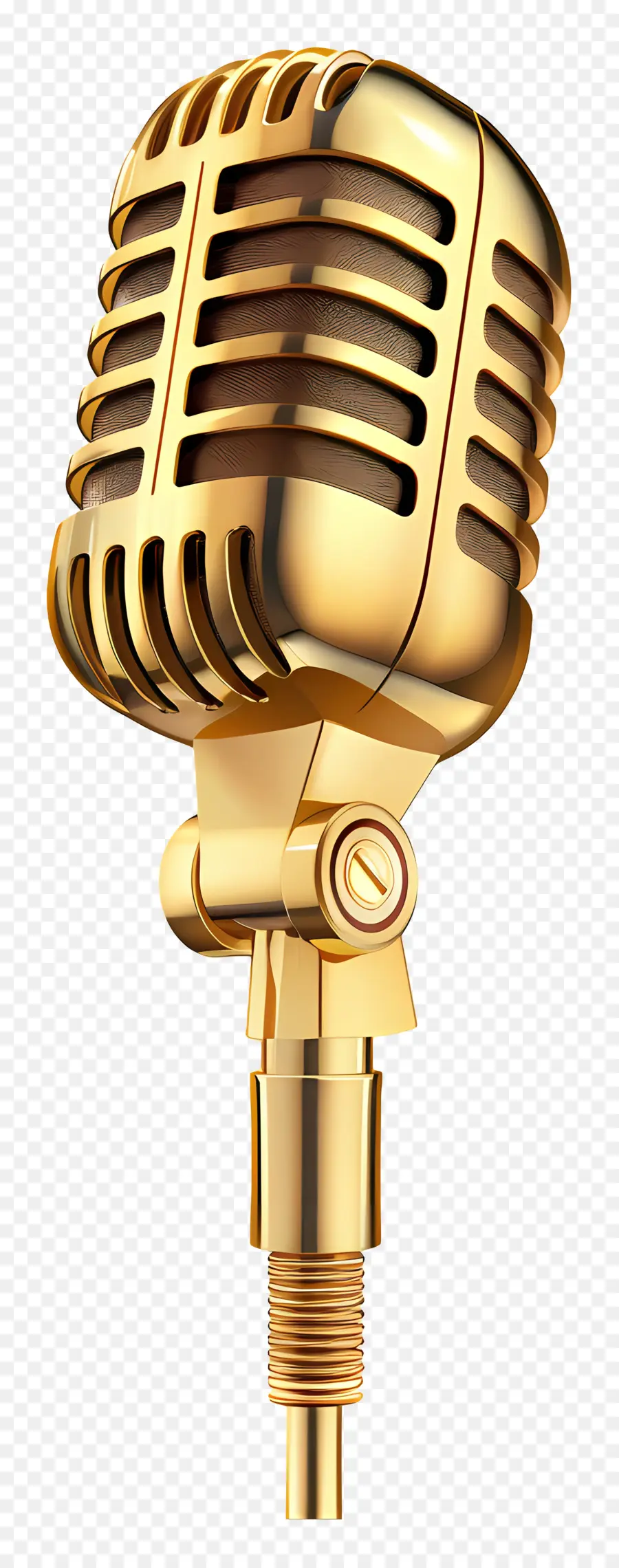 Emas Mikrofon，Mikrofon Diafragma Besar PNG