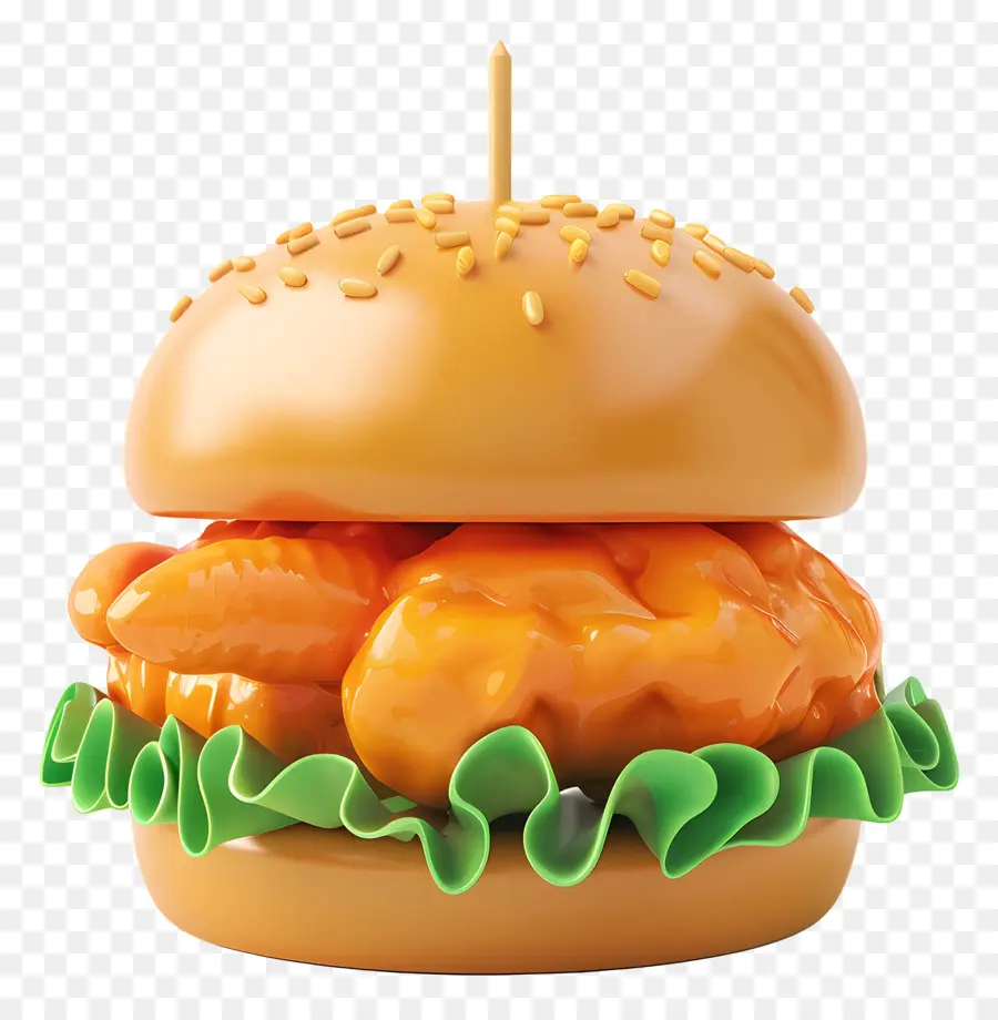Burger Ayam，Sehat Makanan Cepat Saji PNG