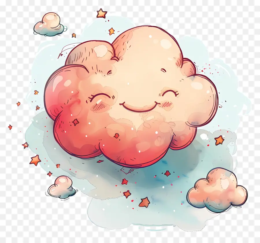 Gelembung Pikiran Yang Lucu，Selamat Cloud PNG