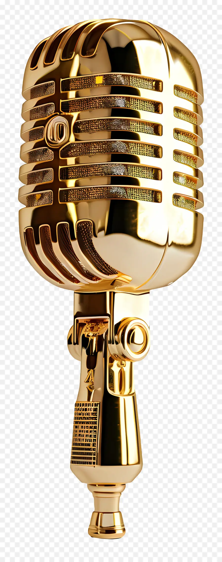 Emas Mikrofon，Vintage Mikrofon PNG