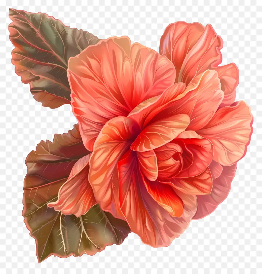 Bunga Begonia，Bunga Kembang Sepatu PNG