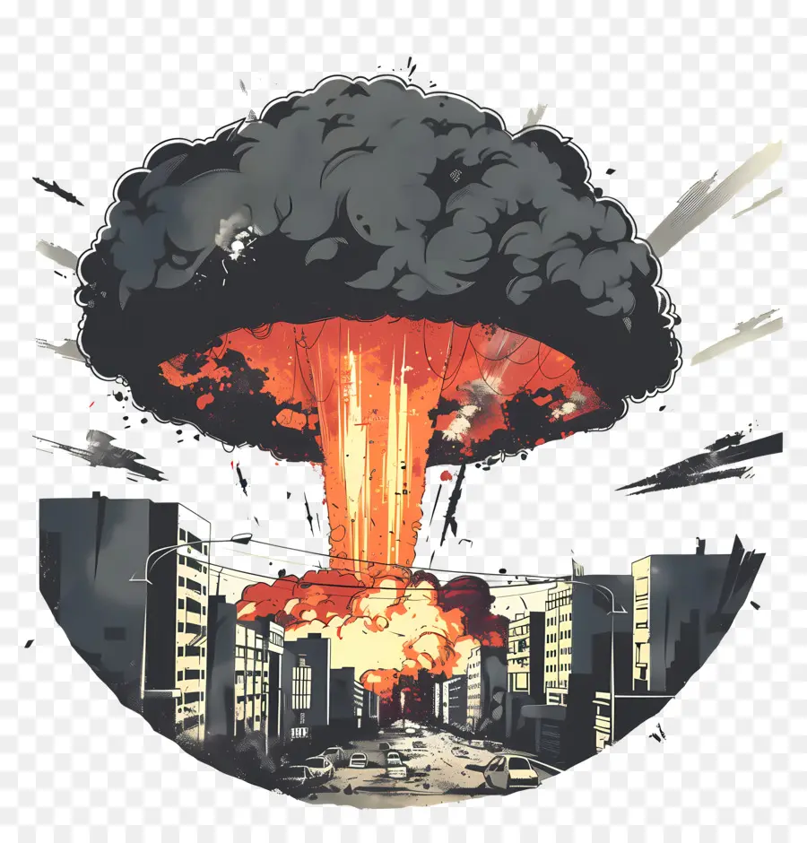 Ledakan Nuklir，Ledakan Bom Atom PNG