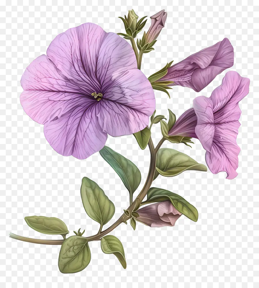 Bunga Petunia，Bunga Ungu PNG