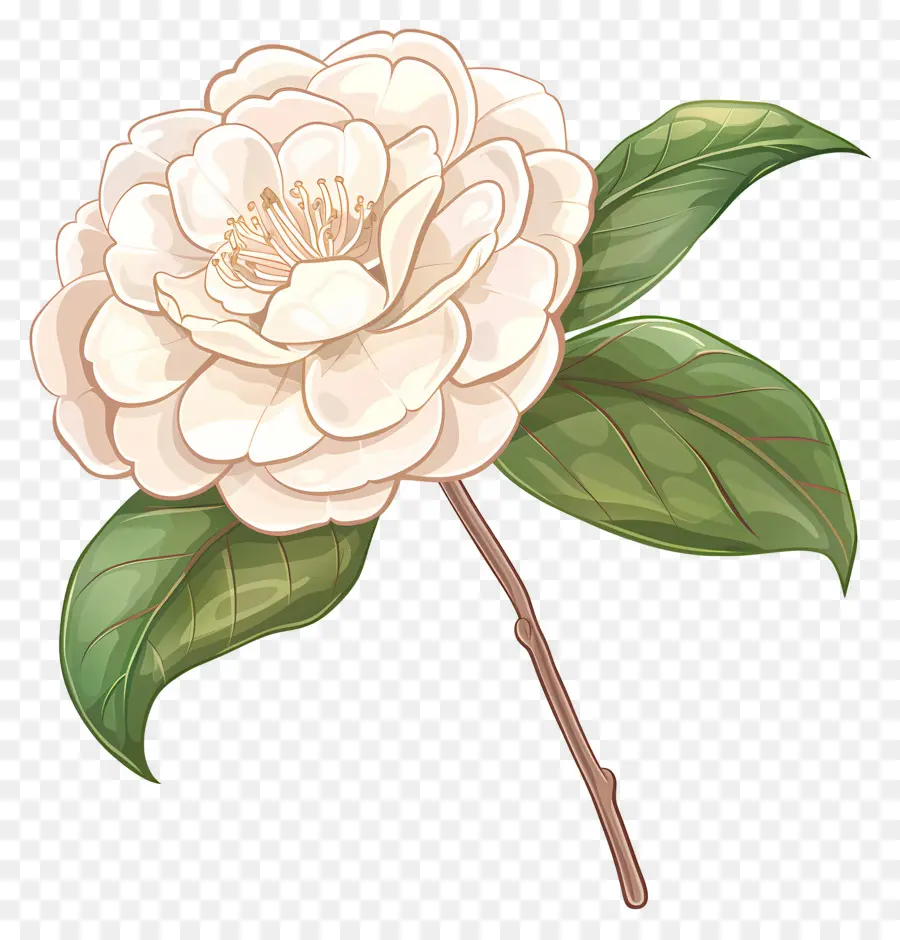 Bunga Camellia，Bunga Putih PNG