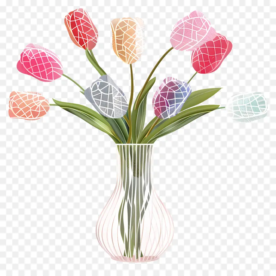 Vas Dengan Bunga Tulip，Tulip PNG