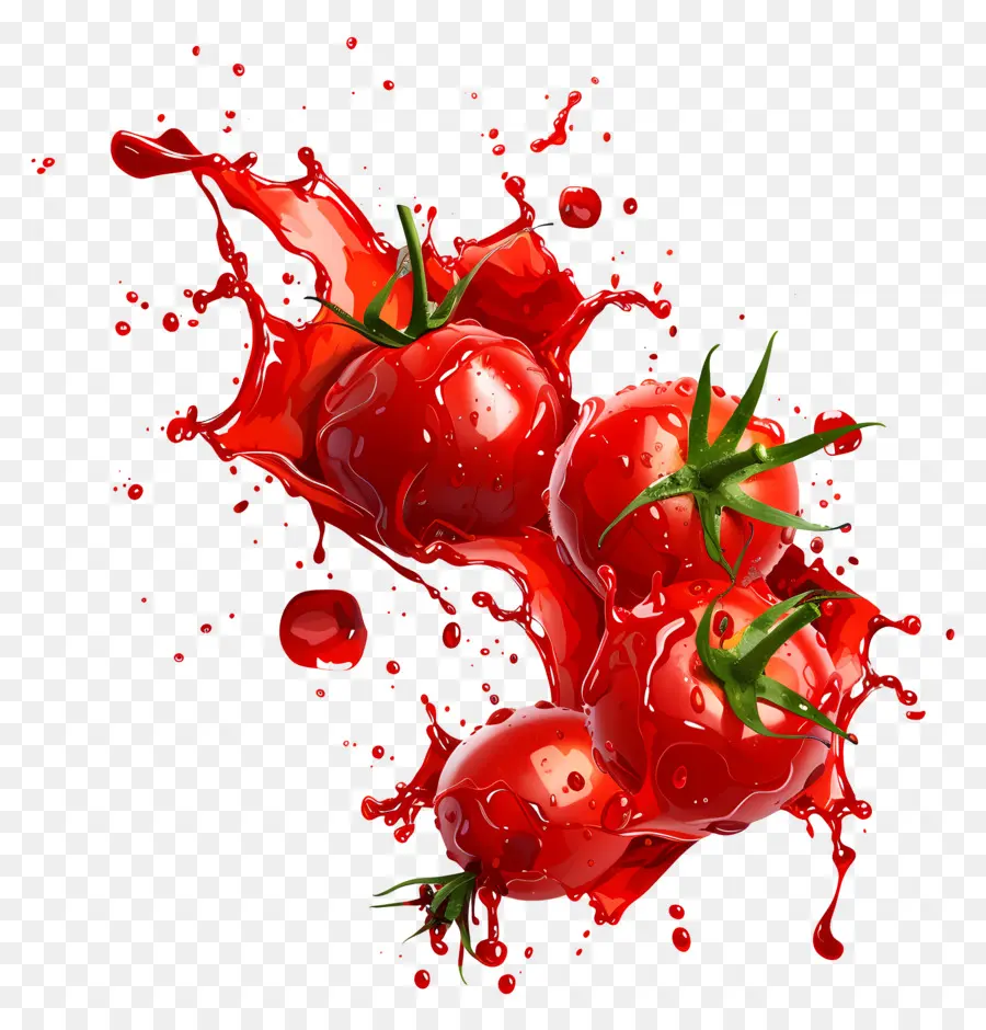 Saus Tomat Percikan，Tomat Merah PNG