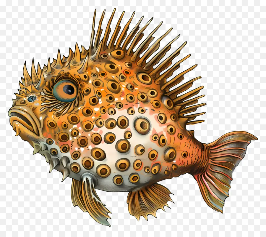 Ikan Buntal，Ikan Jeruk PNG