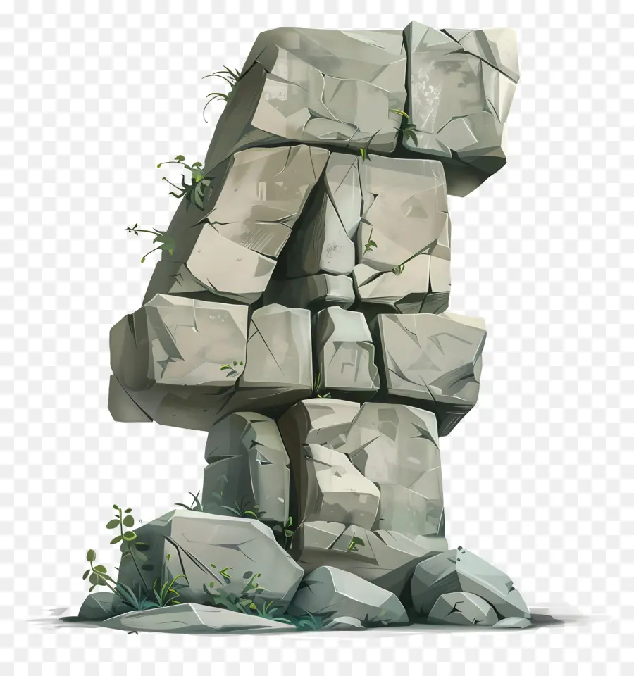 Nomor 4，Monumen Batu PNG