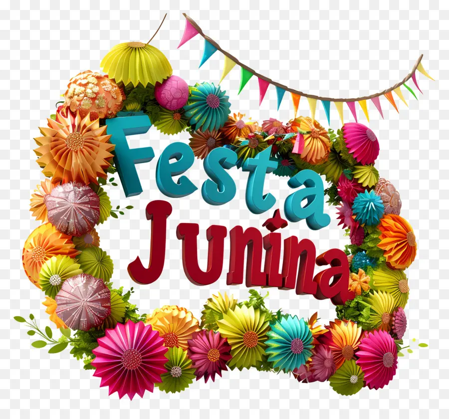 Festa Junina，Bunga Kertas PNG