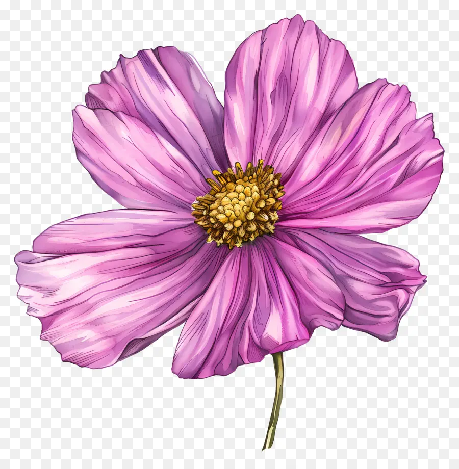Bunga Cosmos，Bunga Merah Muda PNG