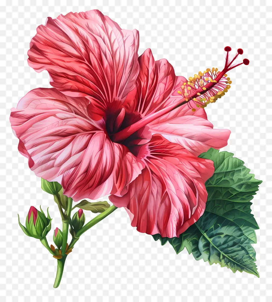 Moana Hibiscus，Bunga Hibiscus Pink PNG