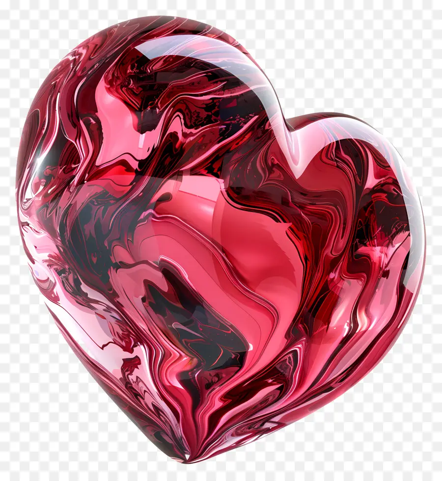 Jantung，Hati Kaca Merah PNG