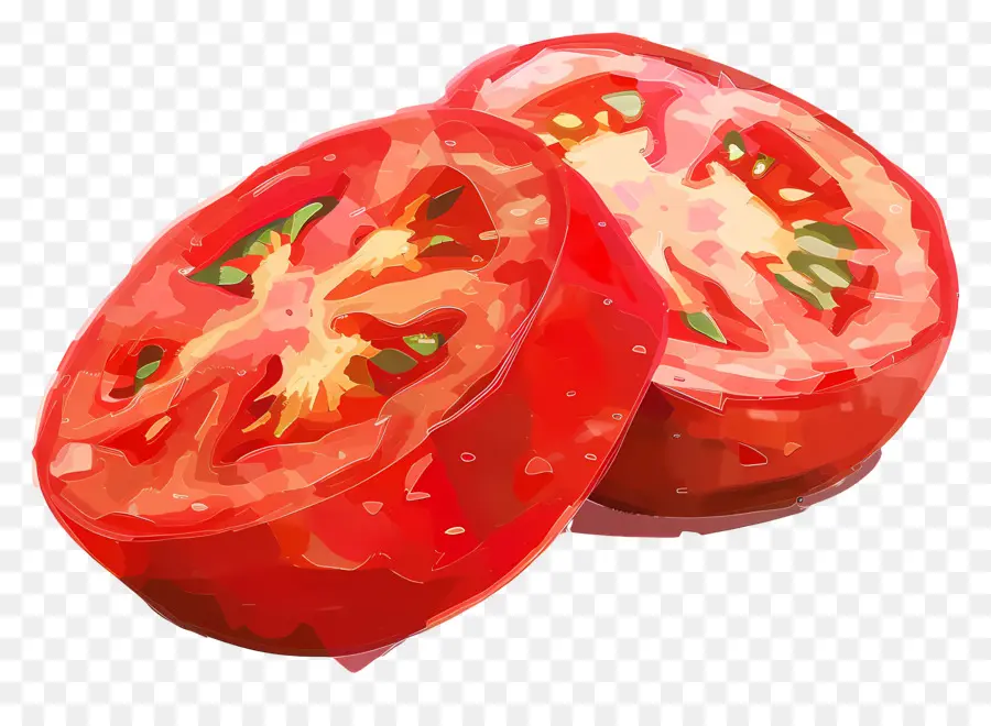 Irisan Tomat，Tomat PNG