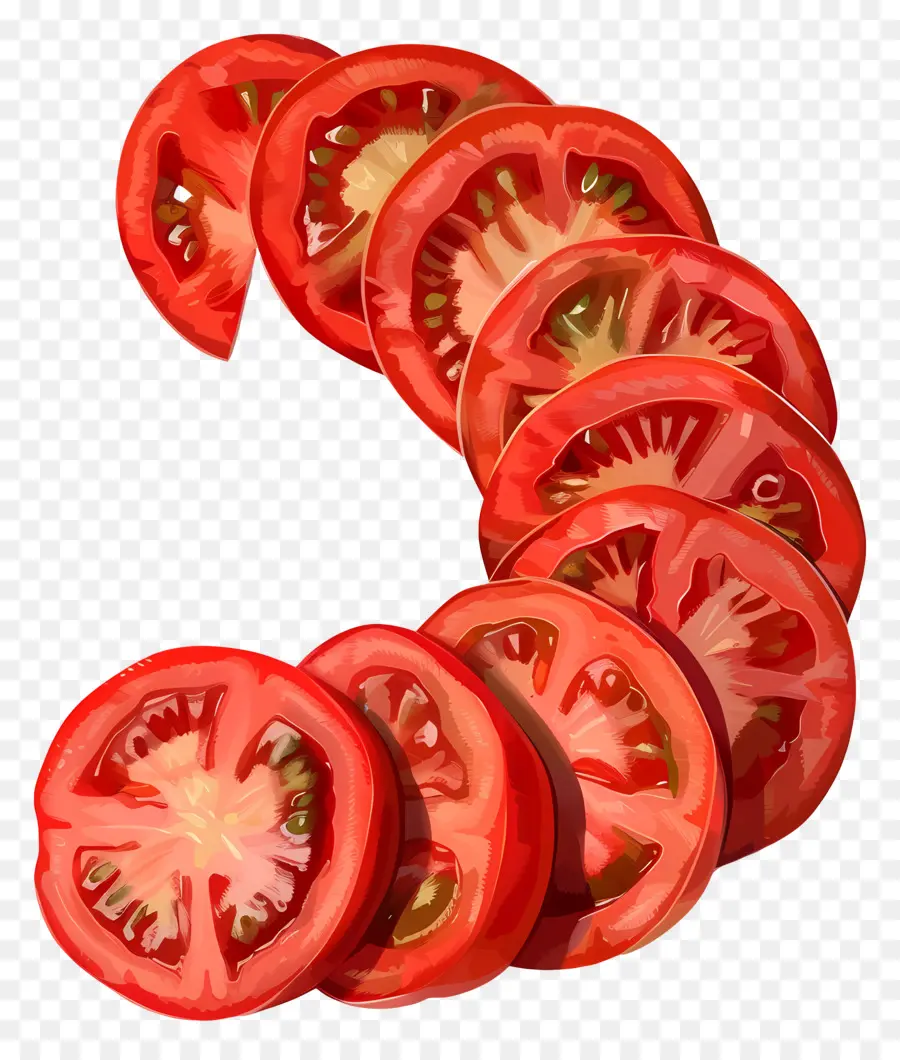 Irisan Tomat，Tomat PNG