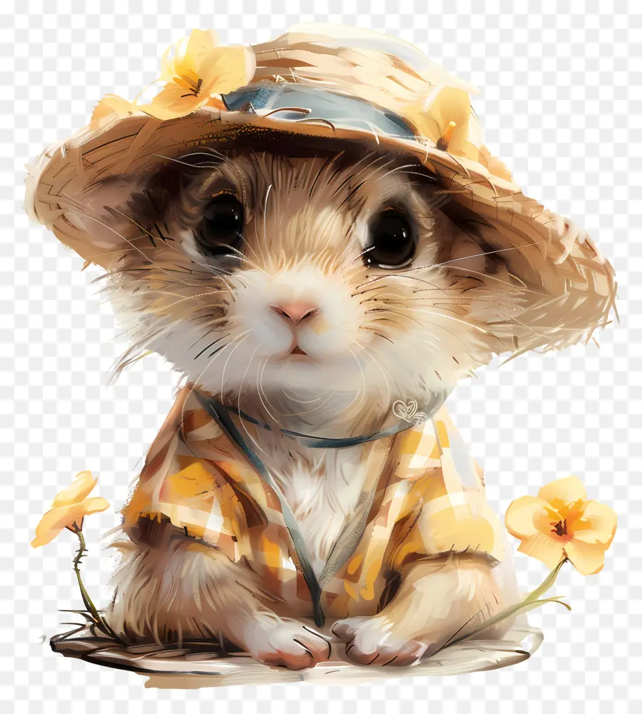 Musim Panas，Hamster Yang Lucu PNG