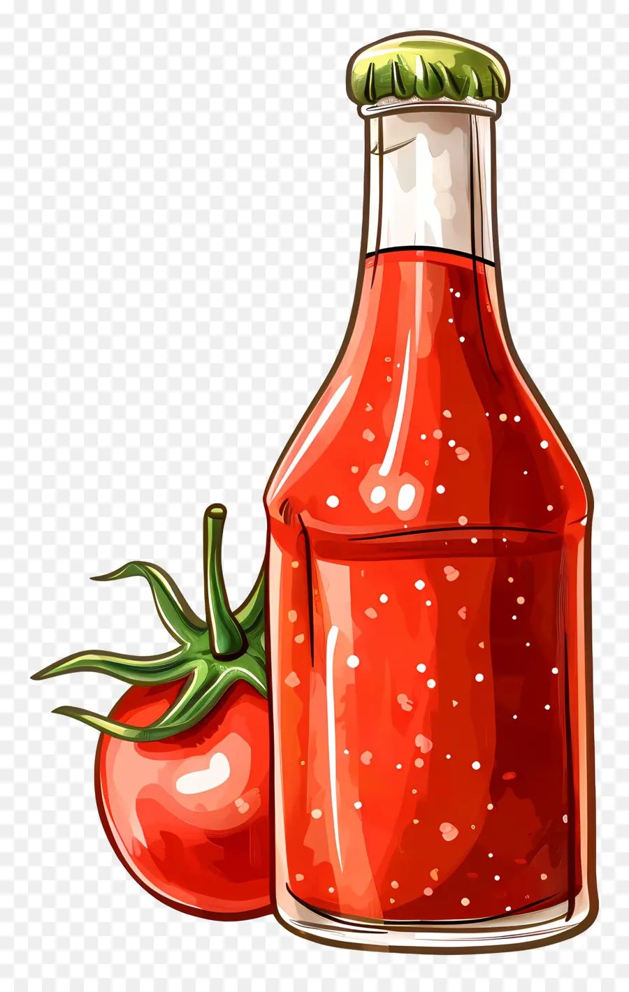 Botol Saus Tomat，Saus Merah PNG