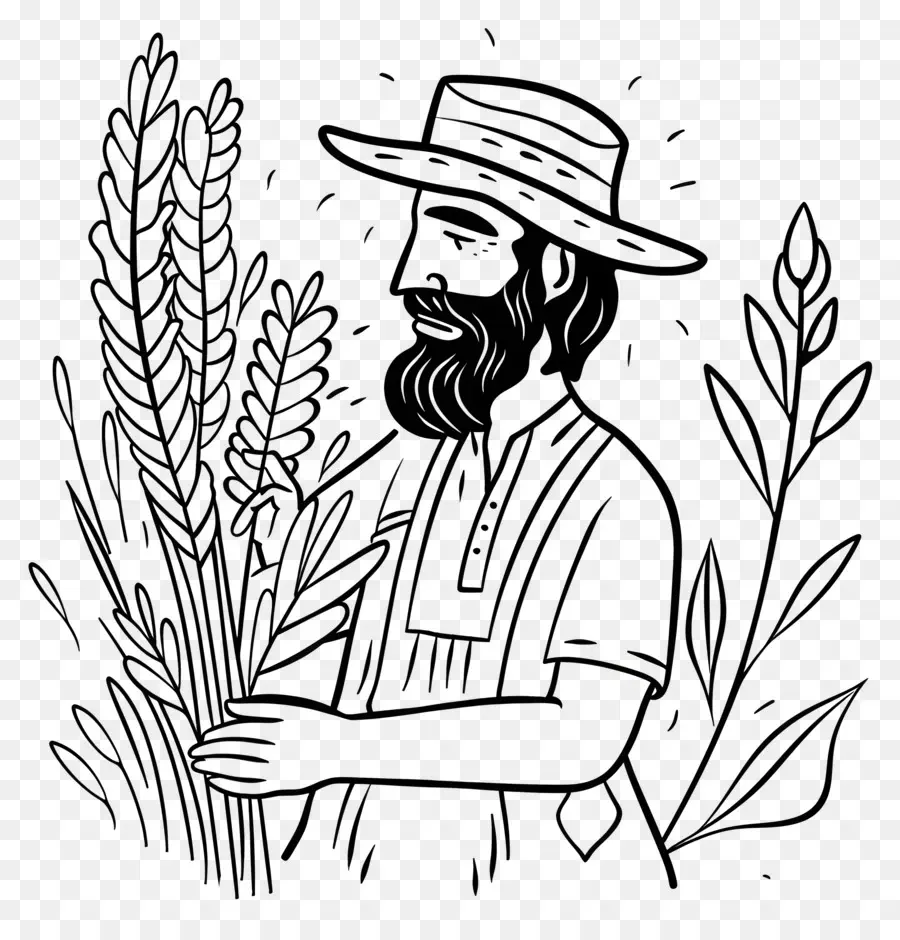 Shavuot，Petani Dengan Gandum PNG