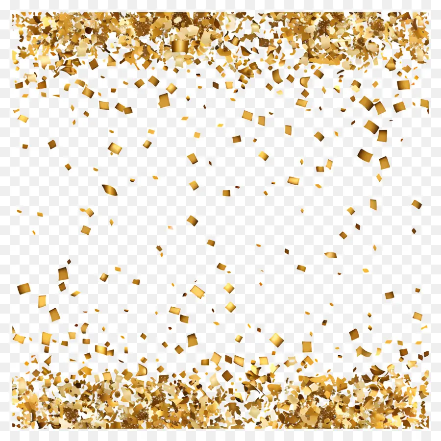 Confetti Emas，Glitter Emas PNG