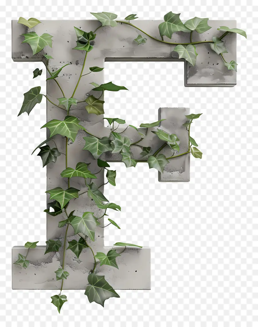 Huruf F，Tanaman Ivy PNG