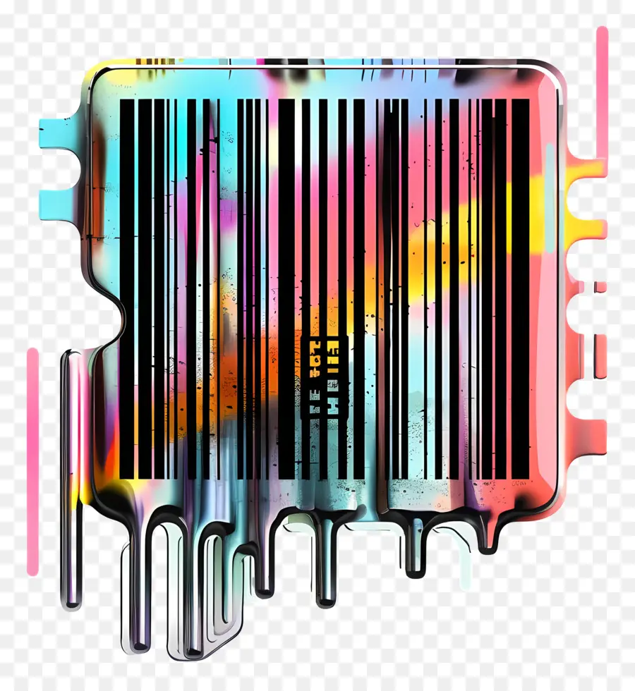 Barcode Kreatif，Lukisan Abstrak PNG