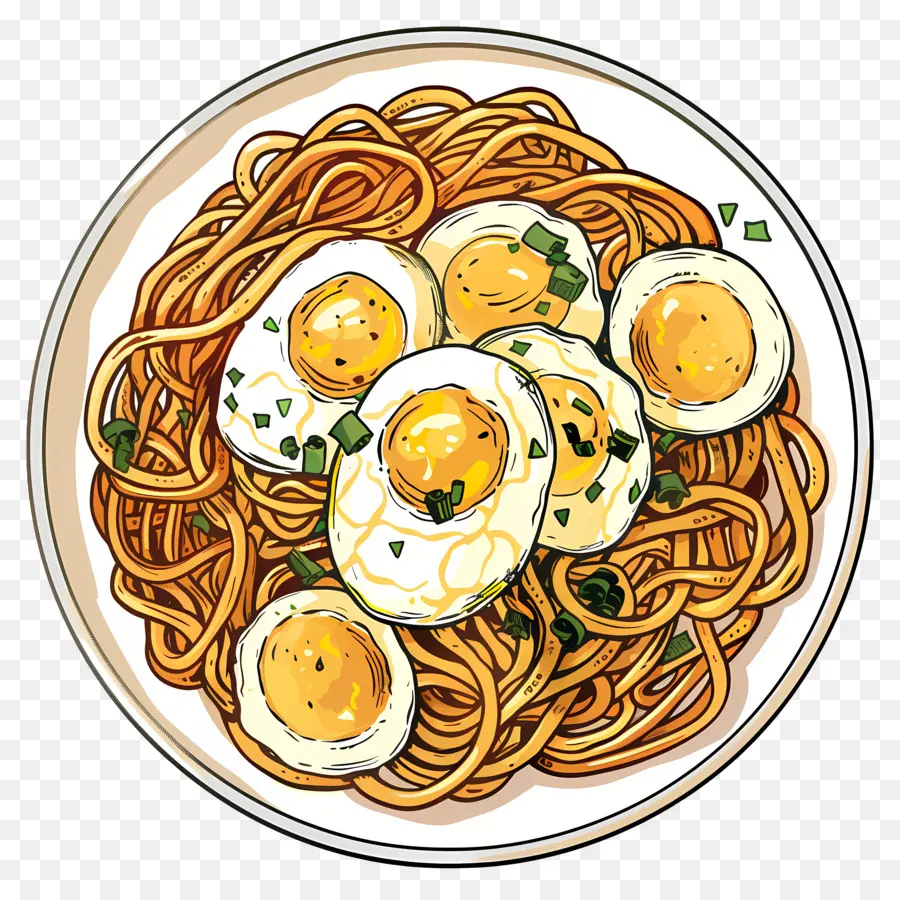 Mie Telur，Mie Dengan Telur PNG