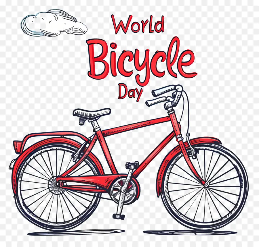 Dunia Sepeda Di Malam Hari，Sepeda Merah PNG