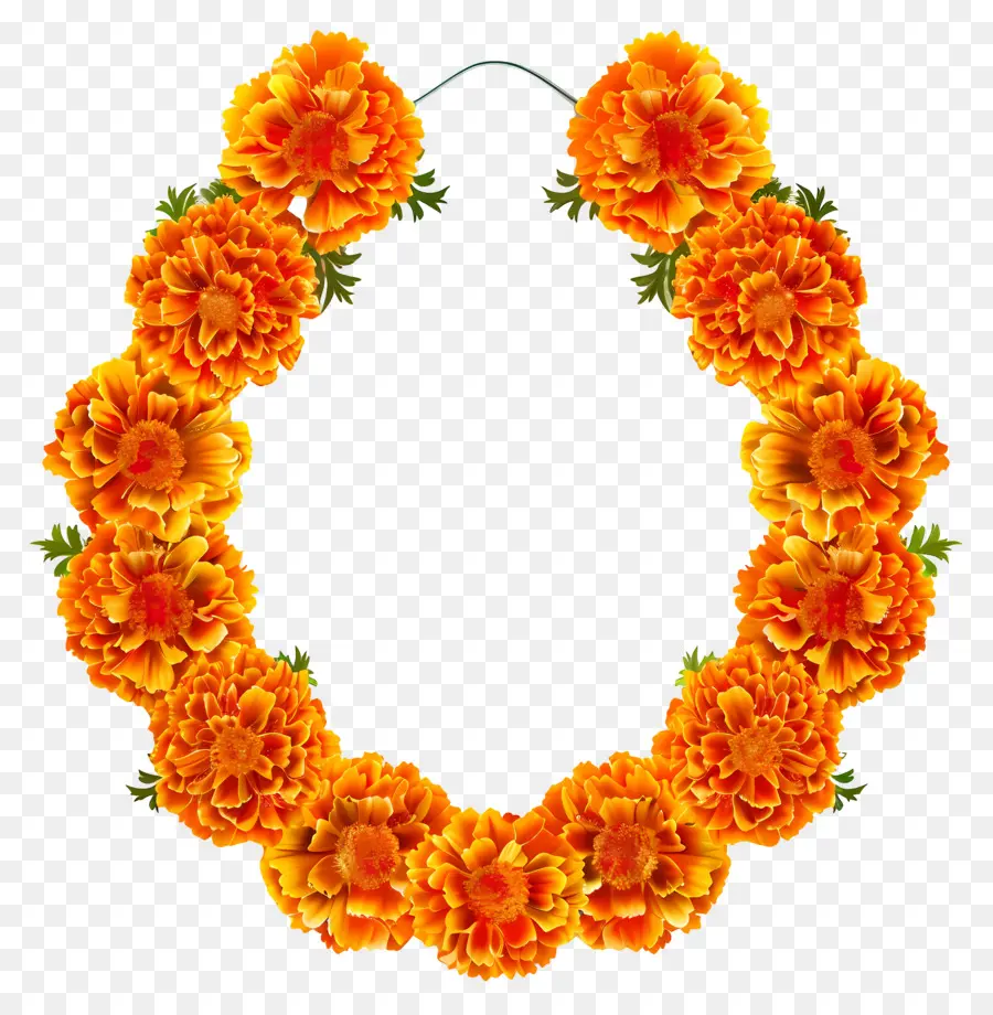 Marigold Flower Toran，Karangan Bunga Anyelir Oranye PNG