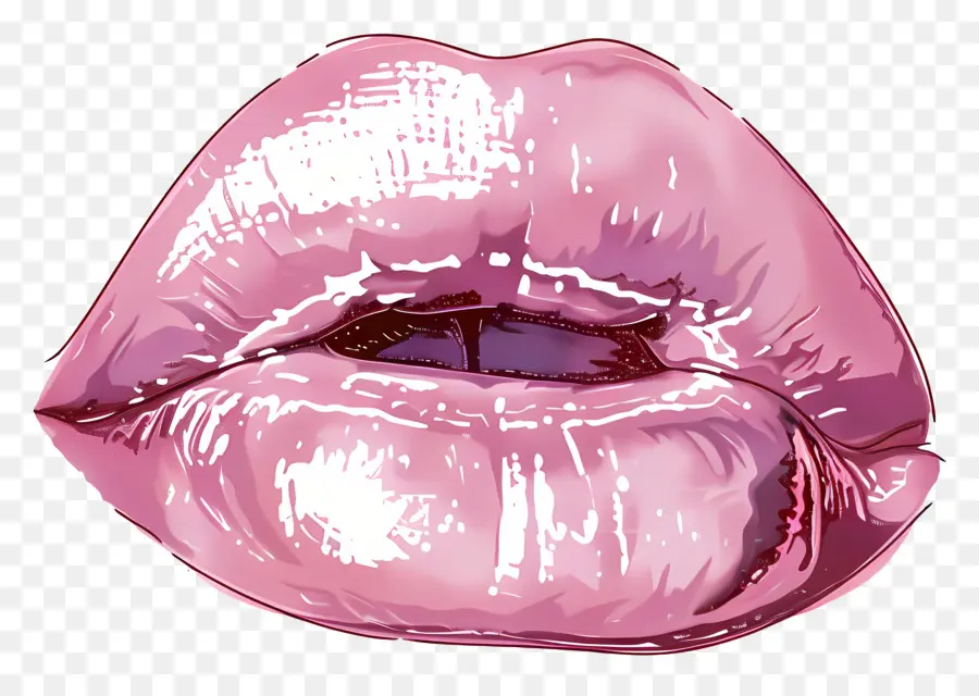 Mark Ciuman Merah Muda，Bibir PNG