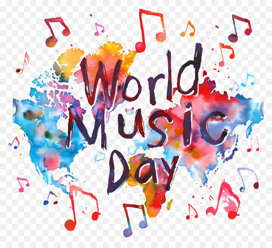 Hari Musik Dunia，Cat Air PNG