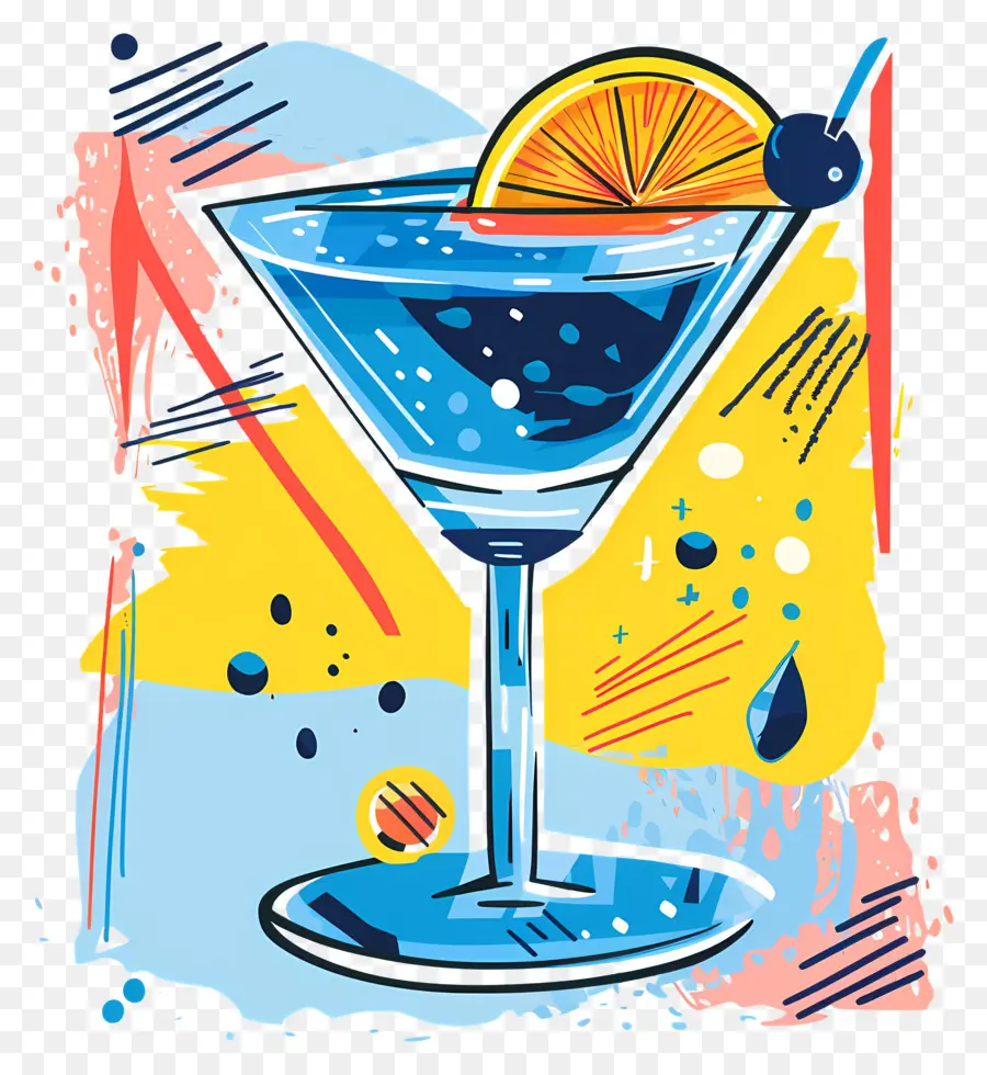 Biru Koktail，Martini PNG