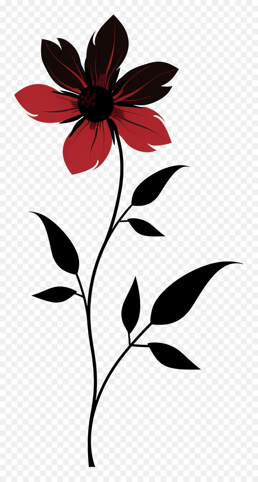 Bunga Sederhana，Bunga Merah PNG