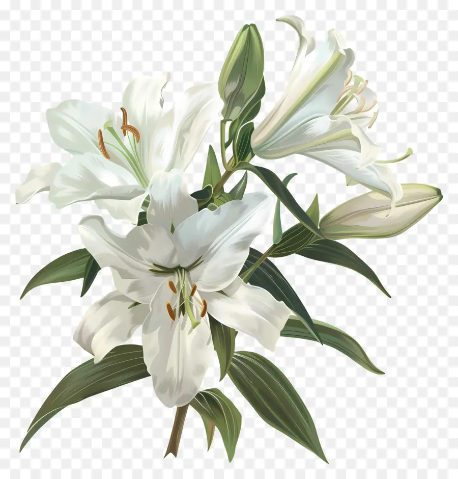 Lily Putih，Bunga PNG