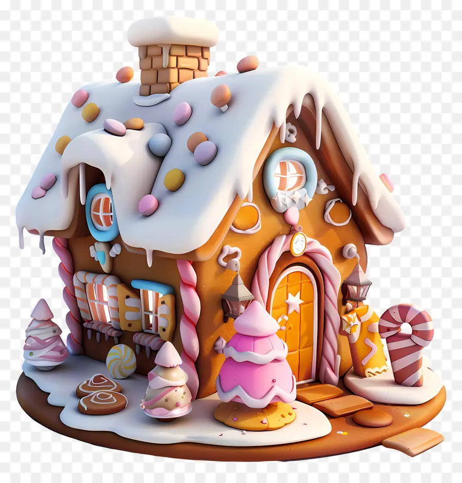 Gingerbread House，Atap Jerami PNG