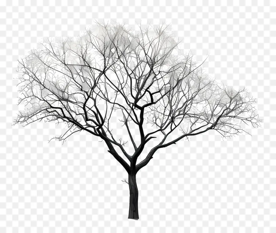 Pohon，Hitam Dan Putih PNG