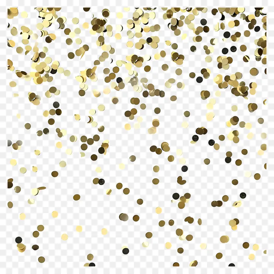 Confetti Emas，Glitter Emas PNG