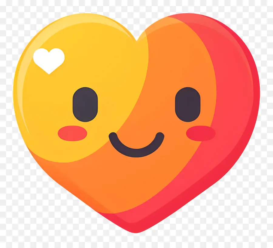 Jantung Emoji，Emoticon Yang Lucu PNG