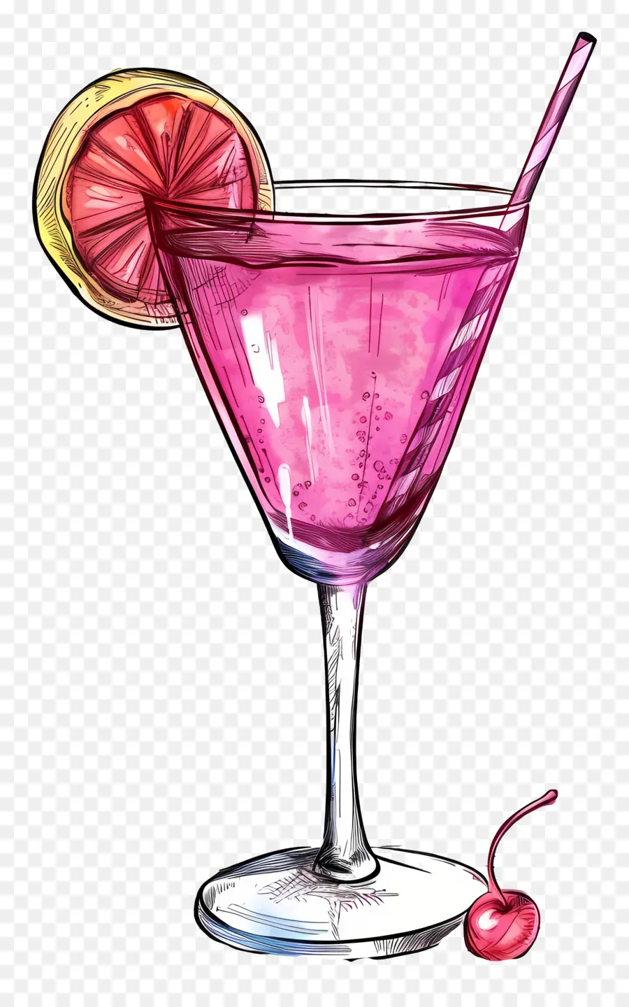 Pink Koktail，Pink Martini PNG